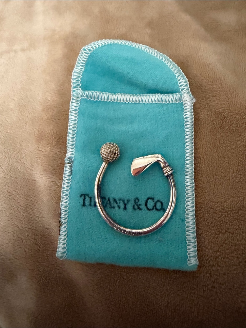 Tiffany & Co. Silver Golf Club Key Chain
